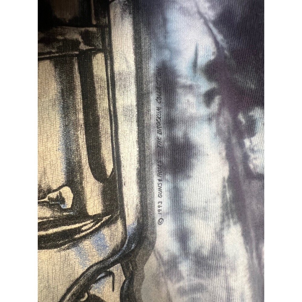 Vintage 1993 Guns N Roses Use Your Illusion Liquid Blue Tie Dye Shirt XL Mens - Picture 5 of 6